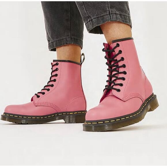 DR MARTENS 1460 Patent Leather Boots Acid Pink 6 - Picture 1 of 10